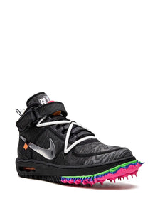 X Off-White Air Force 1 Mid Black Sneakers