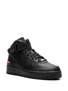 X Supreme Air Force 1 Mid Mini Box Logo - Black Sneakers